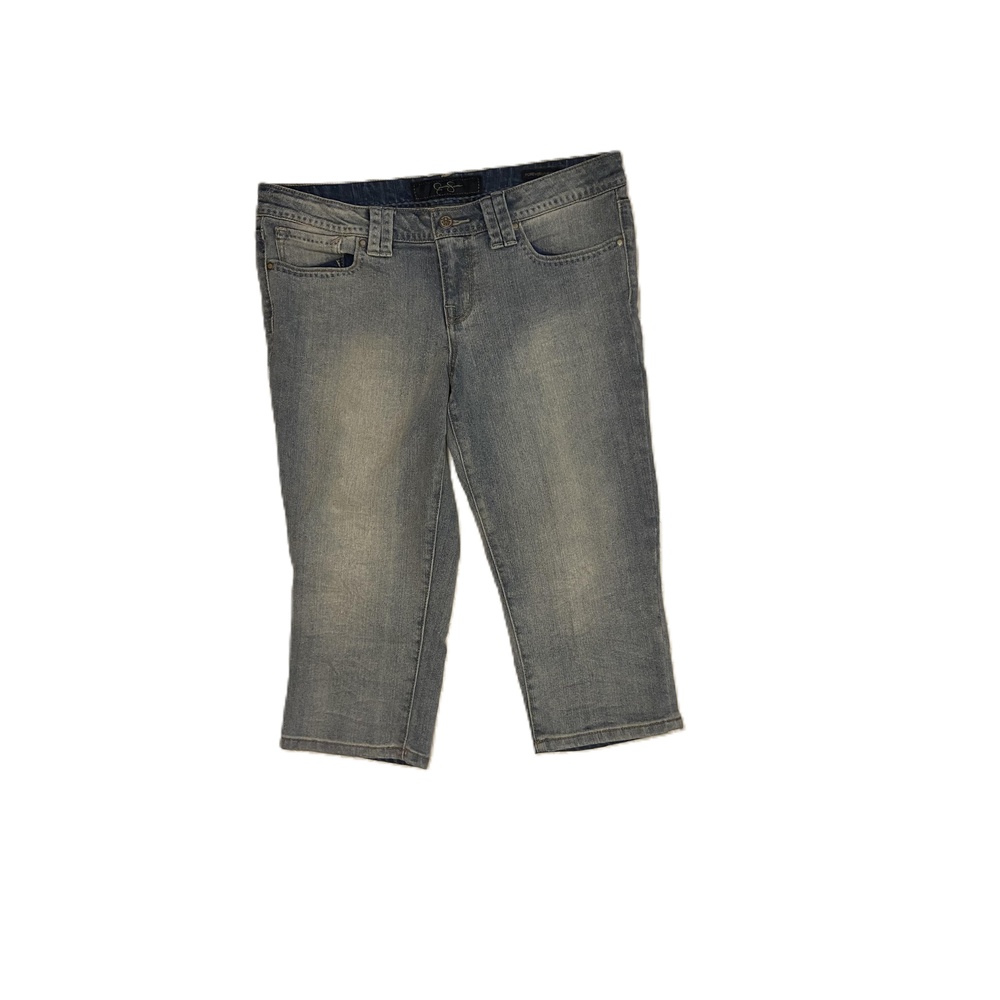 Jessica Simpson Size 30 Faded Denim Capri Pants Forever Low Rise‎ Cropped